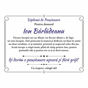 Diplomă Pensionare #0054