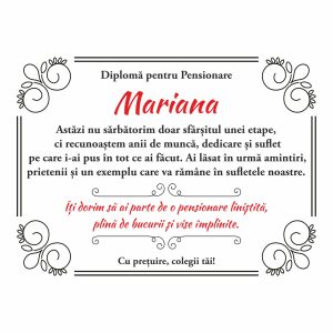 Diplomă Pensionare #0051