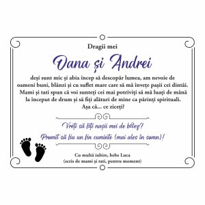 Diplomă Nași Botez #0038