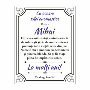 Diplomă Carte Zi onomastică #1050