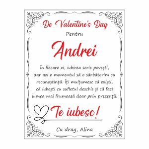 Diplomă Carte Valentine's Day #1008