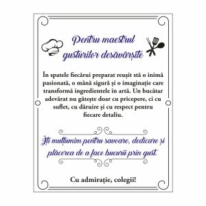 Diplomă Carte Bucătar #0792