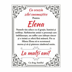 Diplomă Carte Zi onomastică #1046