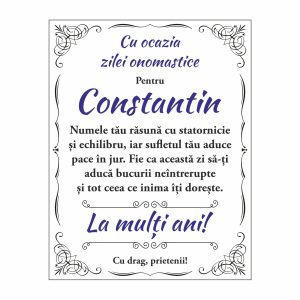 Diplomă Carte Zi onomastică #1044