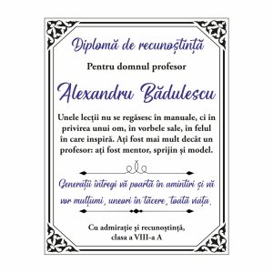Diplomă Carte Profesor #0790