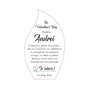 Trofeu Plexiglas Valentine's Day #0752
