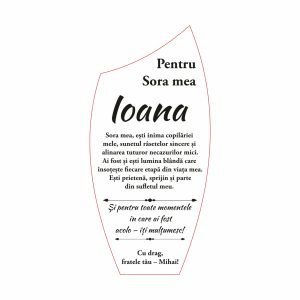 Trofeu Plexiglas Soră #0735