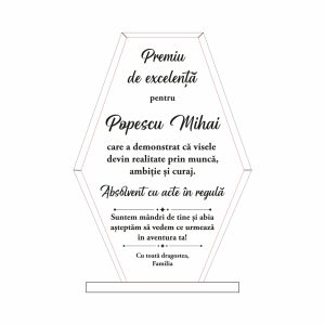Trofeu Sticlă Absolvire #0774