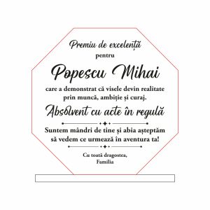 Trofeu Sticlă Absolvire #0774