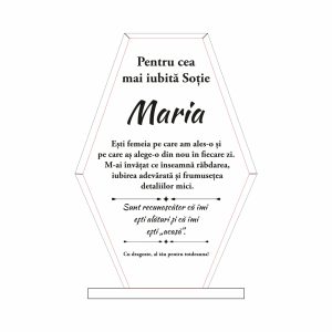 Trofeu Sticlă Soție #0726