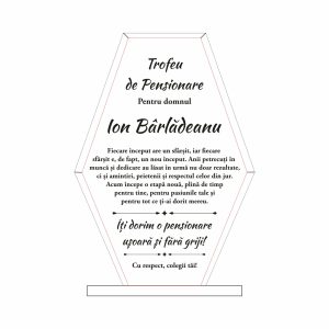 Trofeu Sticlă Pensionare #0782