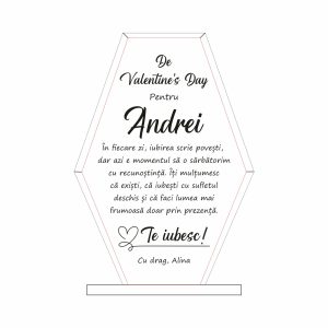 Trofeu Sticlă Valentine's Day #0755