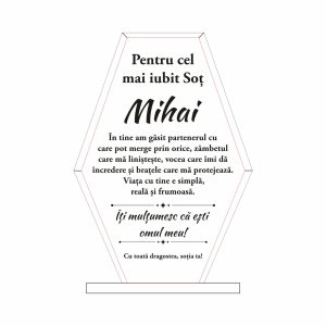 Trofeu Sticlă Soț #0724