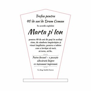 Trofeu Sticlă Căsătorie #0634