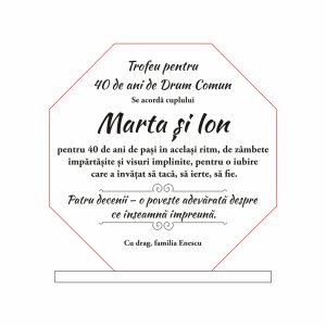 Trofeu Sticlă Căsătorie #0634