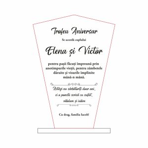 Trofeu Sticlă Căsătorie #0629