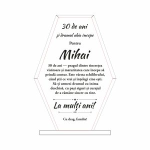 Trofeu Sticlă Vârstă #0637