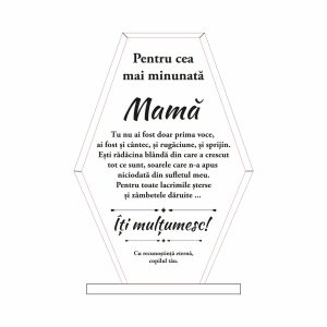Trofeu Sticlă Mama #0708