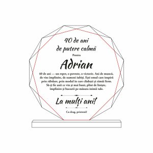 Trofeu Sticlă Vârstă #0639