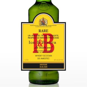 Etichetă Sticlă Whiskey, J&B cuplu #1211