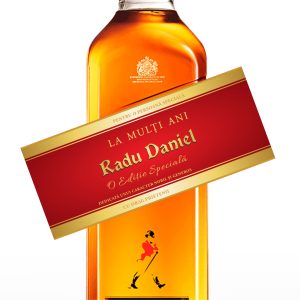Etichetă Sticlă Whiskey, RED LABEL #1212