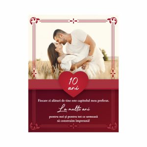 Etichetă Sticlă Vin, Aniversare Căsătorie 10 ani #1205