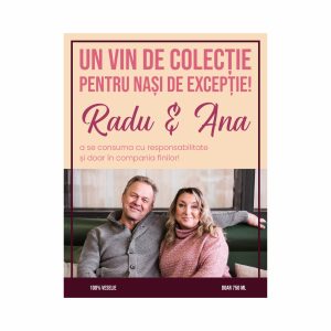 Etichetă Sticlă Vin, Nași Nuntă #1206