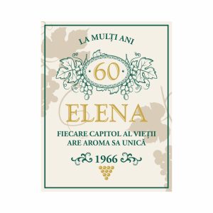 Etichetă Sticlă Vin, Vârstă 60 #1196